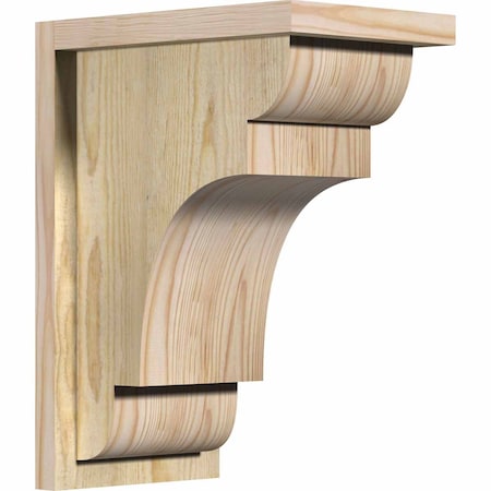 Ekena Millwork New Brighton Rough Sawn Corbel w/Backplate, Douglas Fir, 8"W x 12"D x 16"H COR08X12X16NEB01RDF